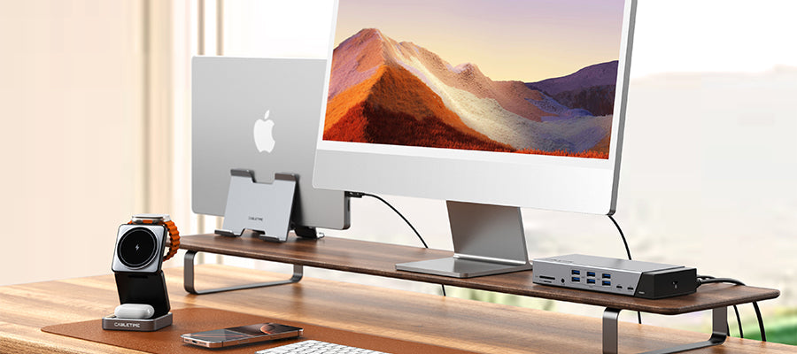 Vertical Laptop Stand Set Up