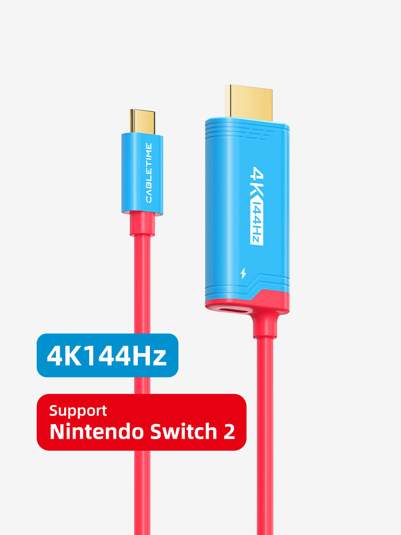 4K60Hz USB C to HDMI Adapter Cable for Nintendo Switch 2 Mini Dock with PD100W
