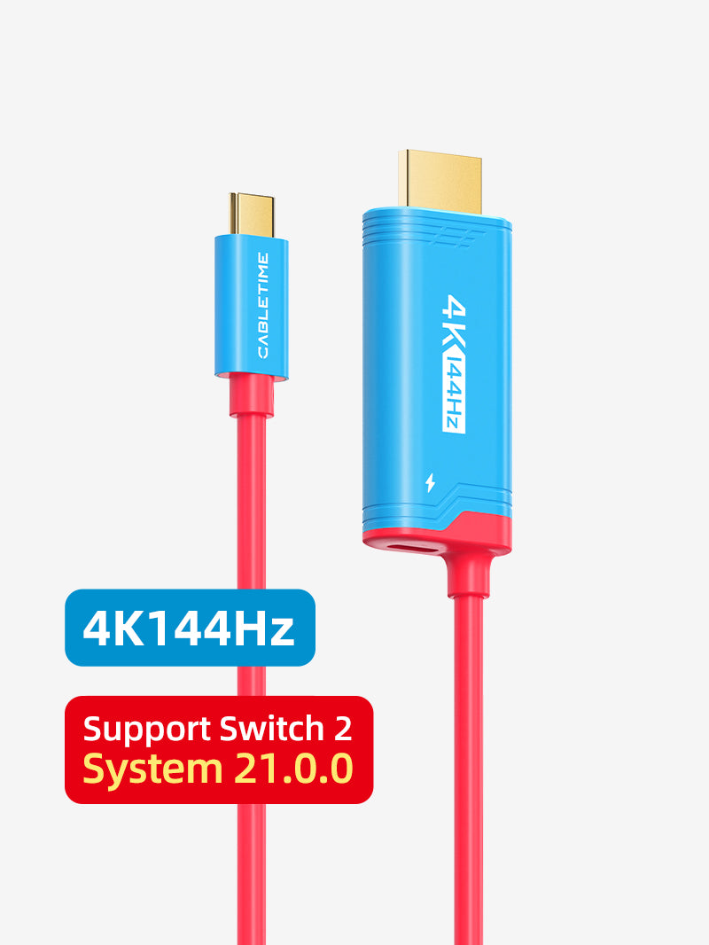 4K60Hz USB C ~ HDMI 어댑터 케이블 닌텐도 스위치 2 미니 도크 PD100W
