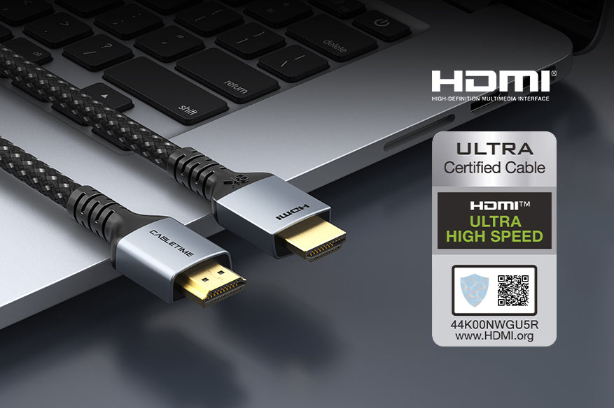 HDMI 2.1 cable with HDMI Certified ultra high speed