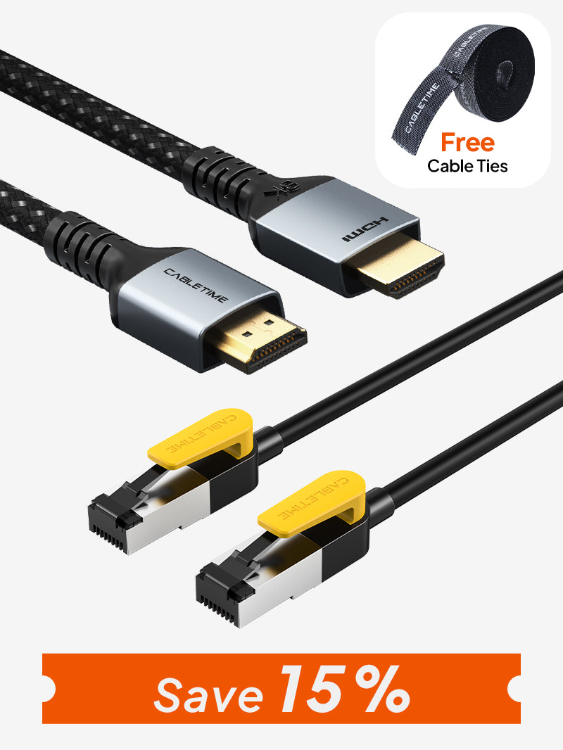 The Smart Living Room Kit (8K HDMI + Cat7 Ethernet)