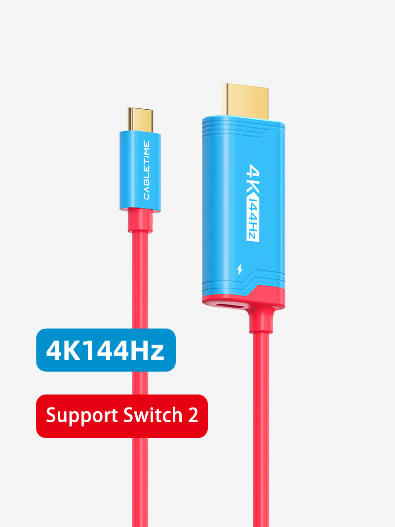4K60Hz USB-C-zu-HDMI-Adapterkabel für Nintendo Switch 2 Mini Dock mit PD100W