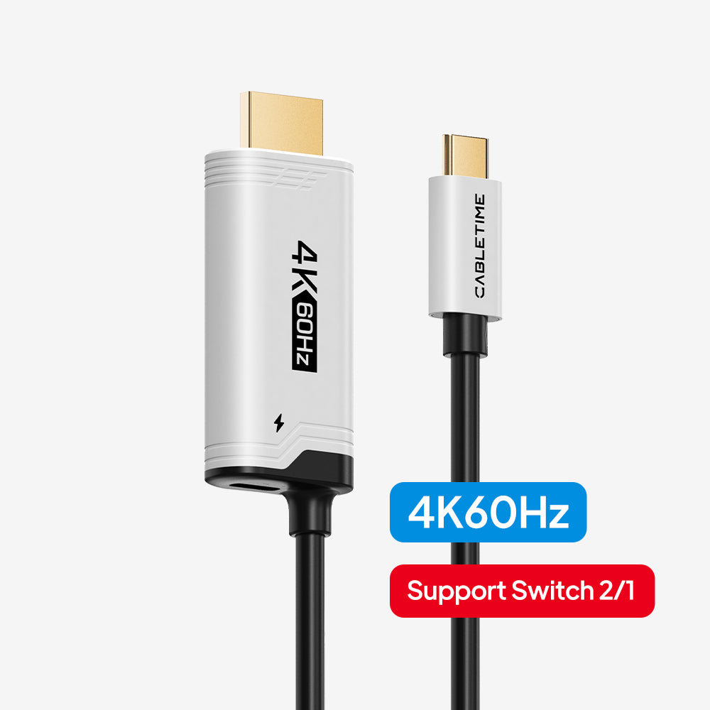 Nintendo Switch 2 ミニドック PD100W 用 4K60Hz USB C - HDMI アダプター ケーブル