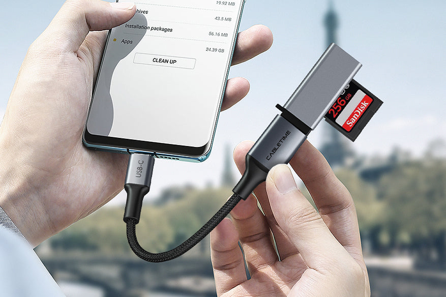 usb c male to usb female adaptor support otg function