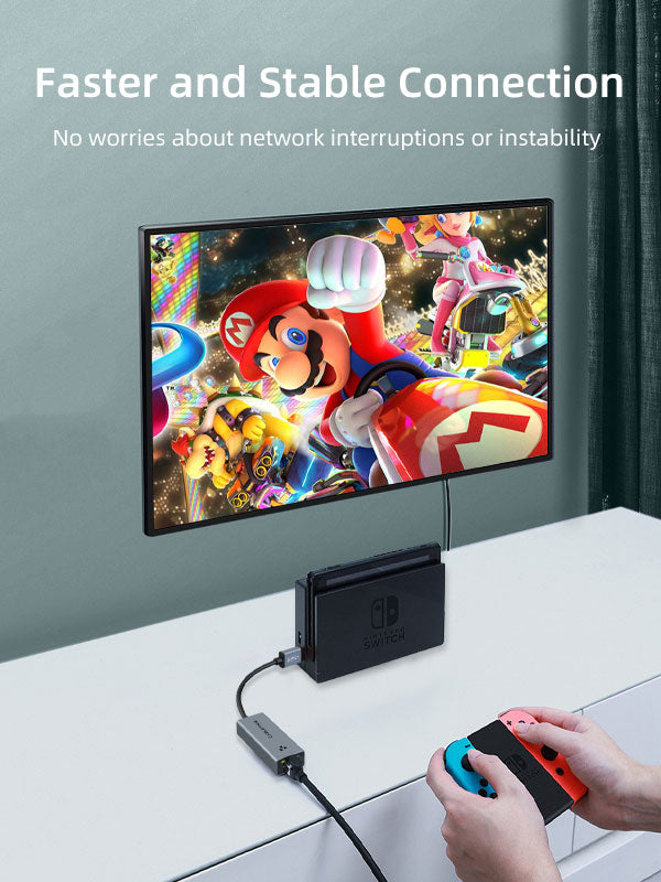 CABLETIME USB 3.0 to Gigabit Ethernet Adapter for Faster and Stable Connection playing nintendo Switch 2