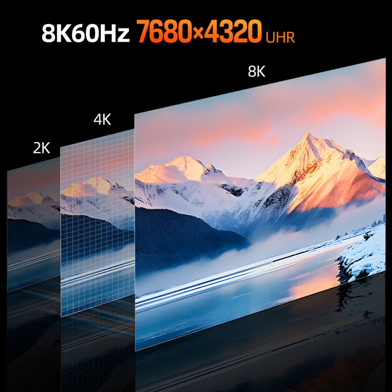 8K60Hz HDMI 2.1 forlængerkabel 48Gbps han-til-hun-adapter til PS5, Xbox, TV Stick, Monitor, Projektor