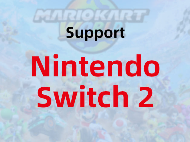 Support Nintendo Switch 2 text over Mario Kart background