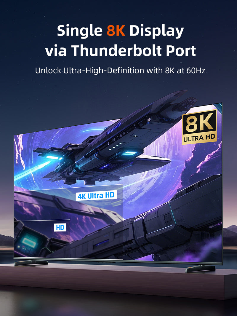 20 I 1 DisplayLink Thunderbolt 4 Docking Station Triple Monitor til MacBook Pro