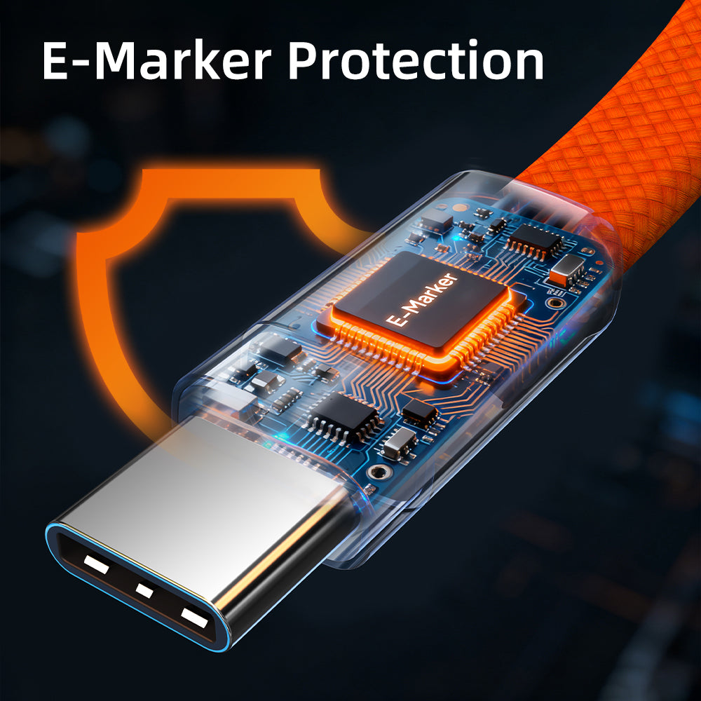 Cáp dẹt USB-C từ tính 100W 1m