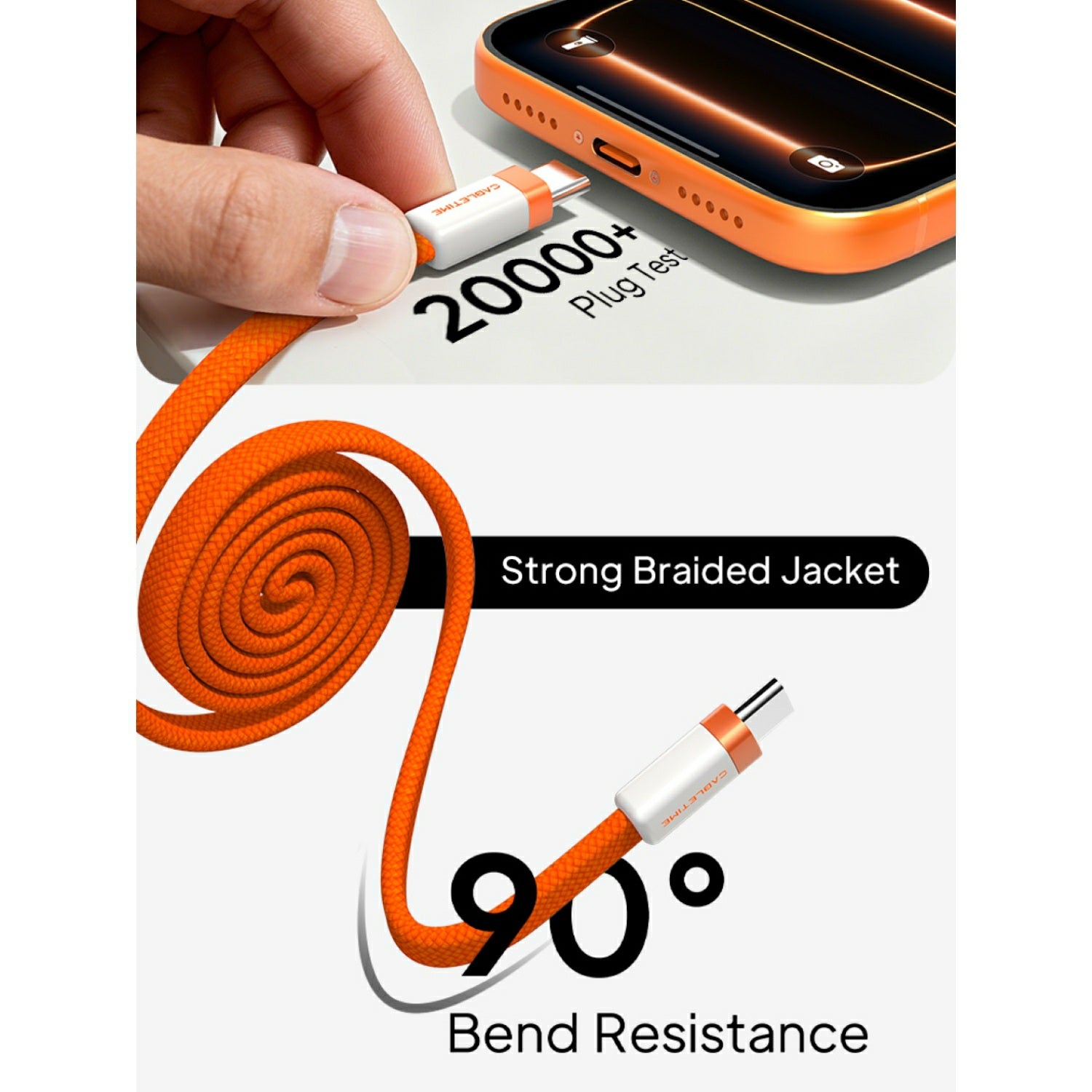 Cáp dẹt USB-C từ tính 100W 1m