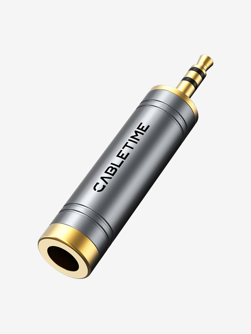 Male to 1/4 inch Female Stereo Audio Adapter for Headphone AMP