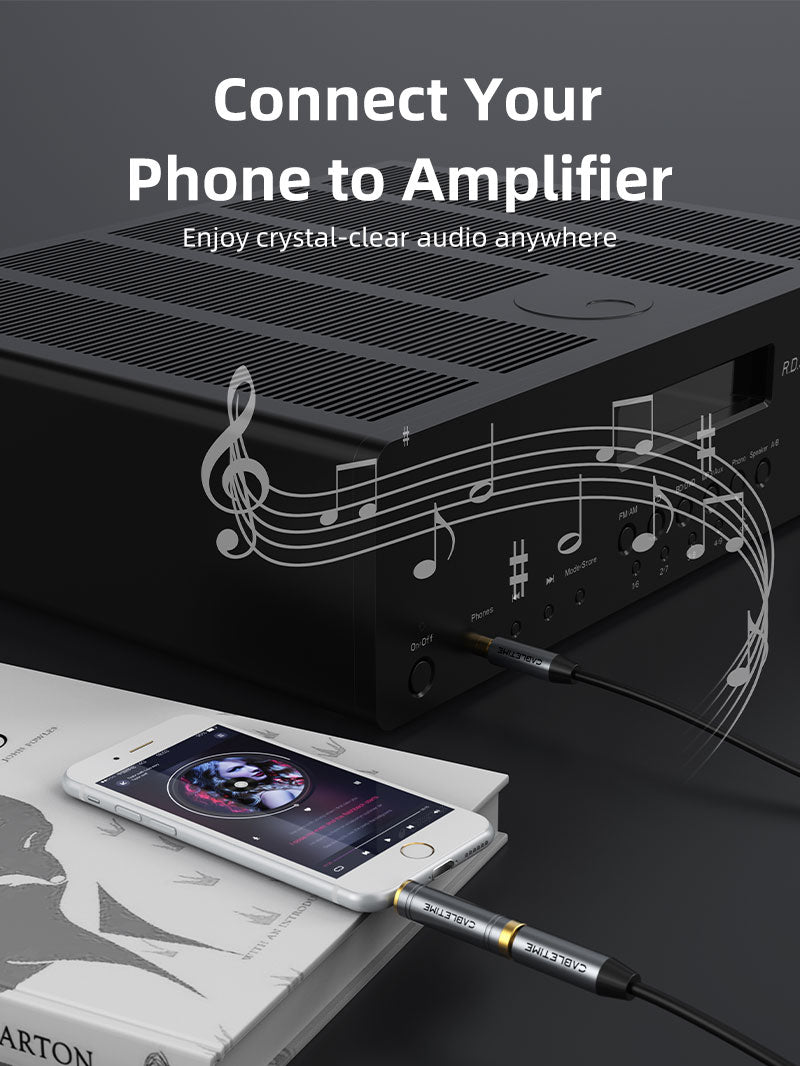 3.5mm Male to 1/4 inch Female Stereo Audio Adapter for Headphone AMP