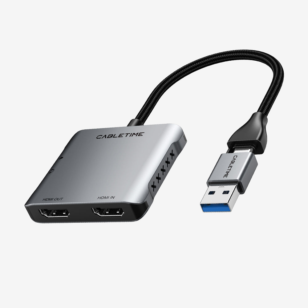 Carte de capture HDMI USB 3.0 1080P60 avec sortie en boucle 4K pour le streaming & Jeux vidéo