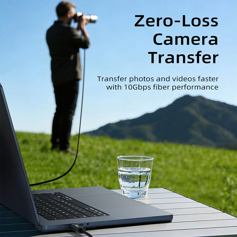 10Gbps USB-C 3.2 Gen 2 Active Optical Data Cable (AOC) Fiber Data Transfer for VR, Camera