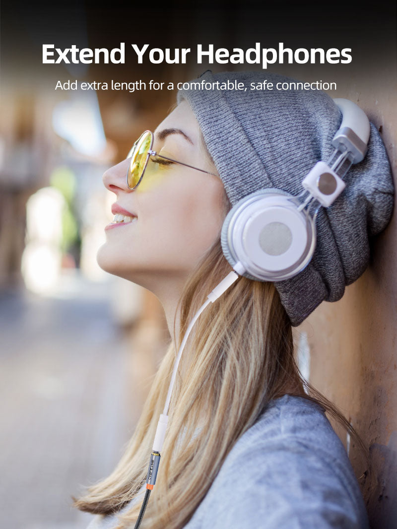 3,5 mm mand til kvindelig lydforlængelseskabel