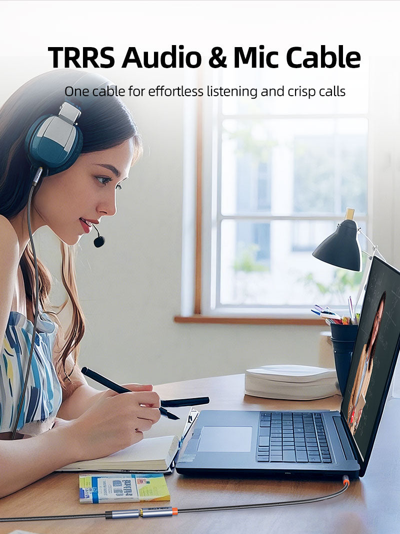 3,5 mm mand til kvindelig lydforlængelseskabel