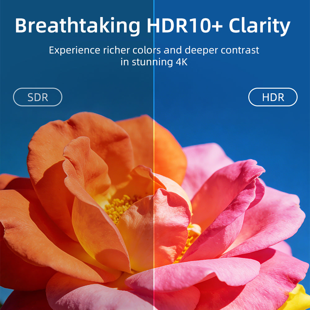 4K 60Hz aftageligt aktivt fiberoptisk HDMI 2.0-kabel - 18 Gbps AOC til hjemmebiograf, PS5, projektorer