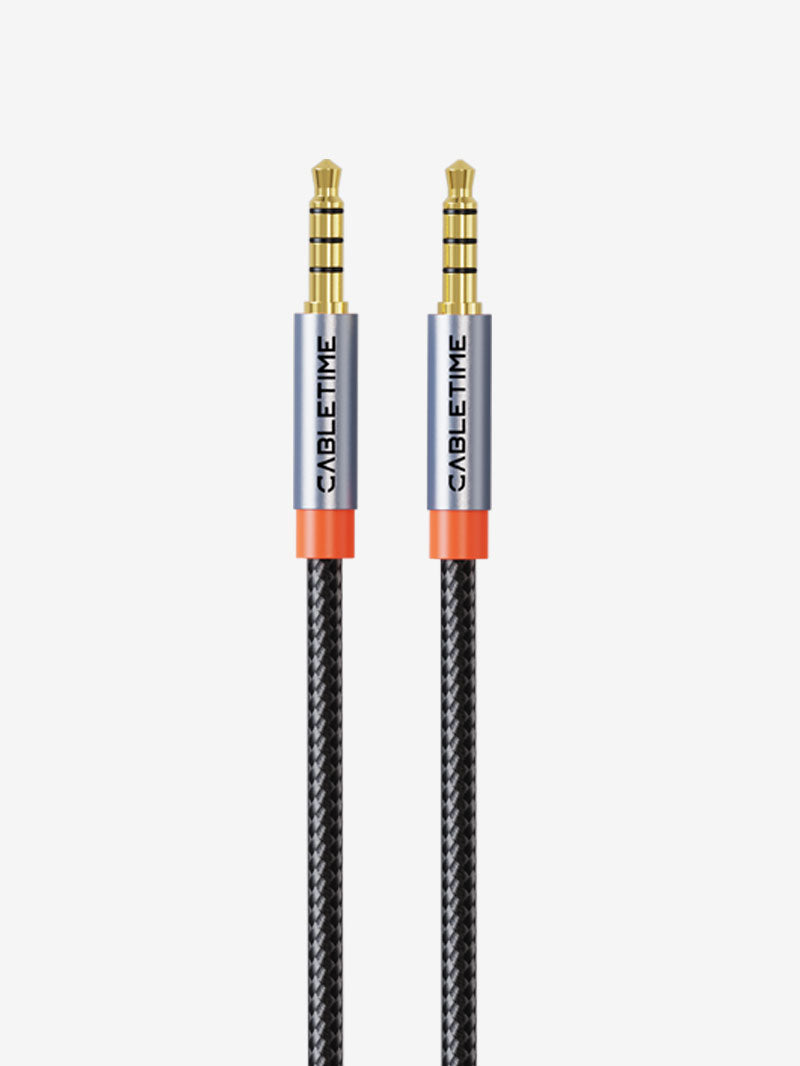 Audio Cable Male to Male TRRS Stereo AUX Cord for iPad/Samsung  Phones/Tablets/Car Home Stereos/Headphones