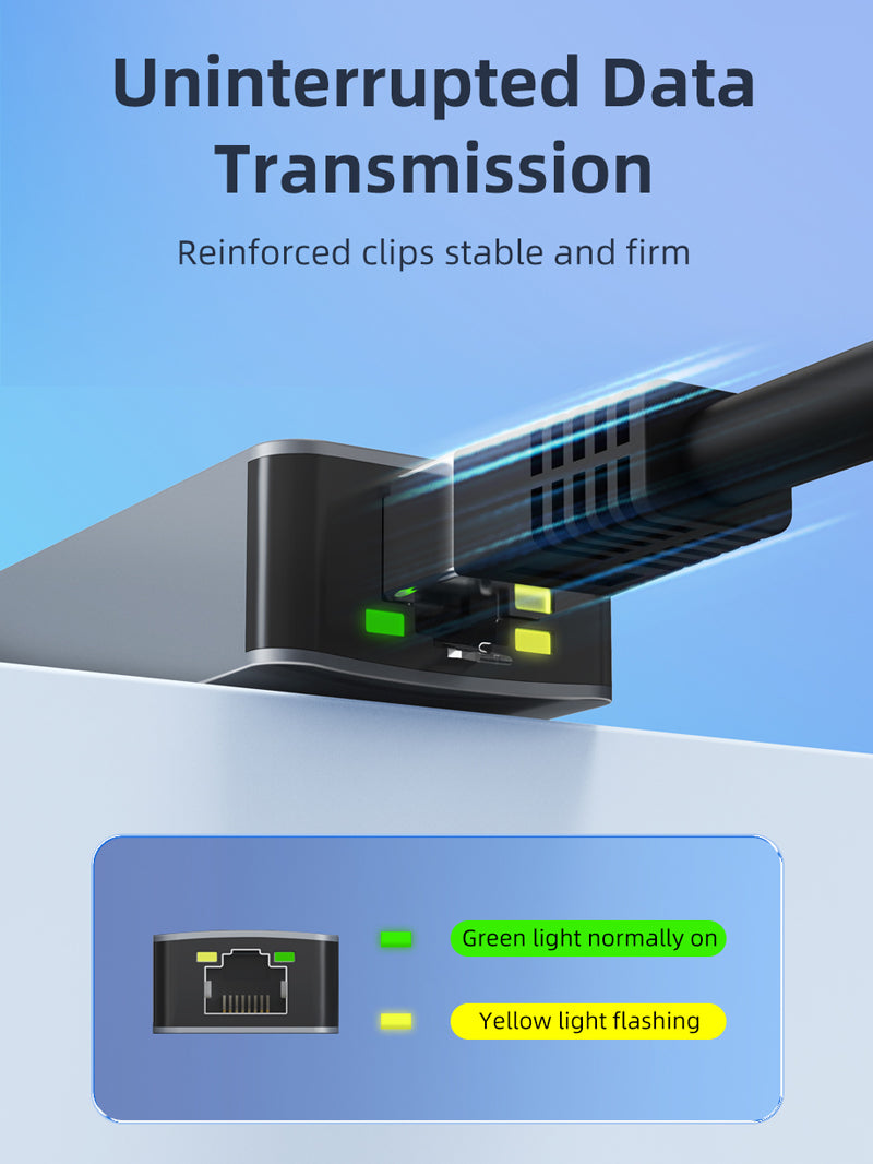 2.5Gbps USB 3.0 A to rj45 Gigabit Ethernet Adapter for Laptop MacBook Air/Pro, XPS - CABLETIME