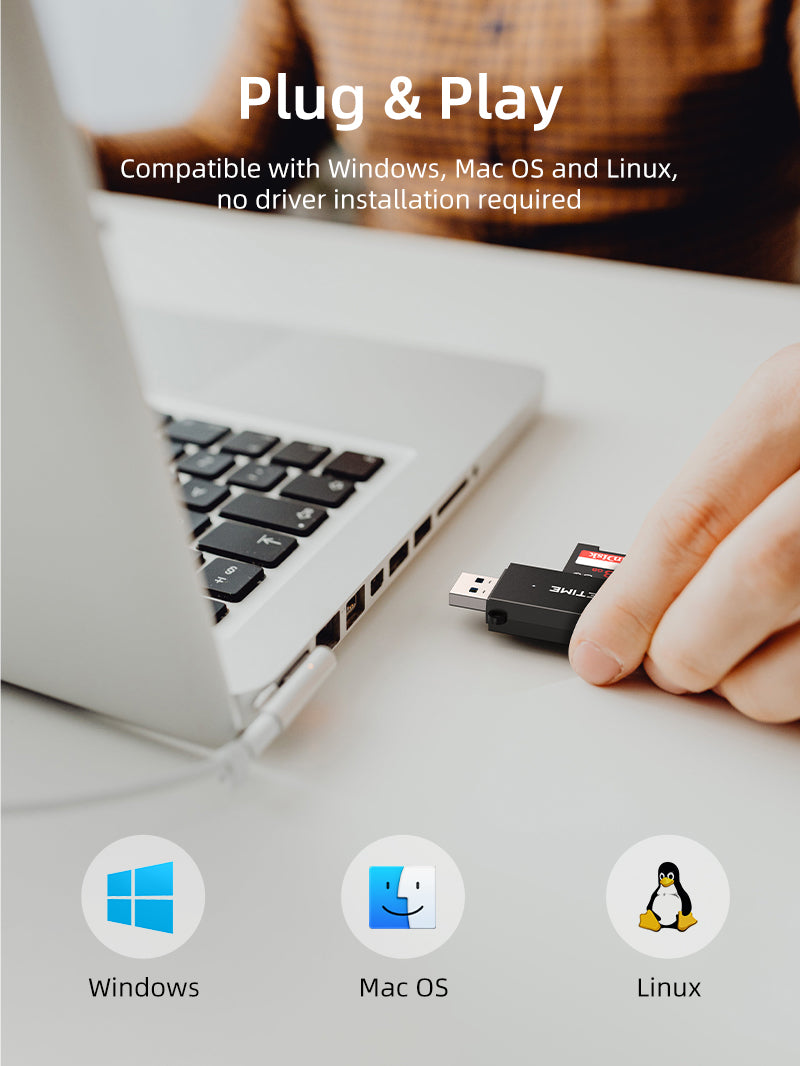 Portable USB 3.0 A to SD Card Reader