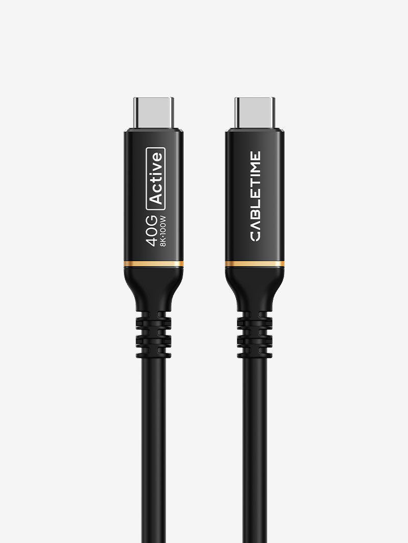 Aktives USB4-Kabel mit 40 Gbit/s, 100 W, 8K, 60 Hz, 3 m