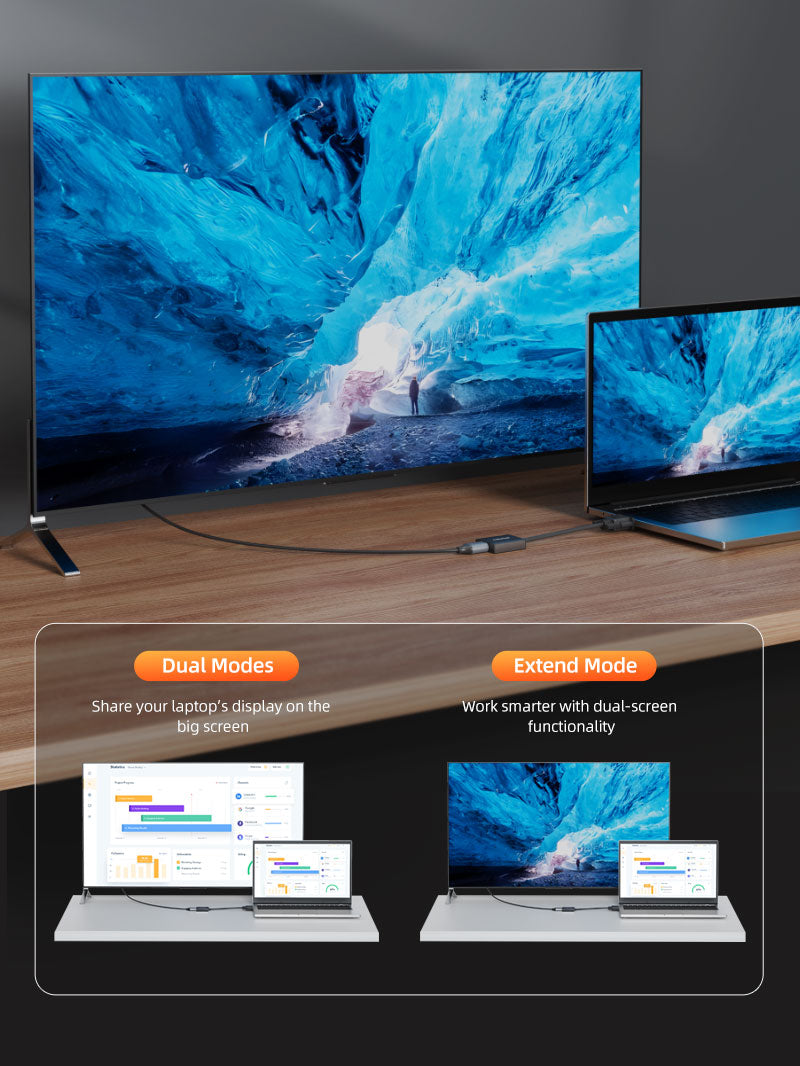 VGA to HDMI Monitor Adapter Converter with USB Audio & Power