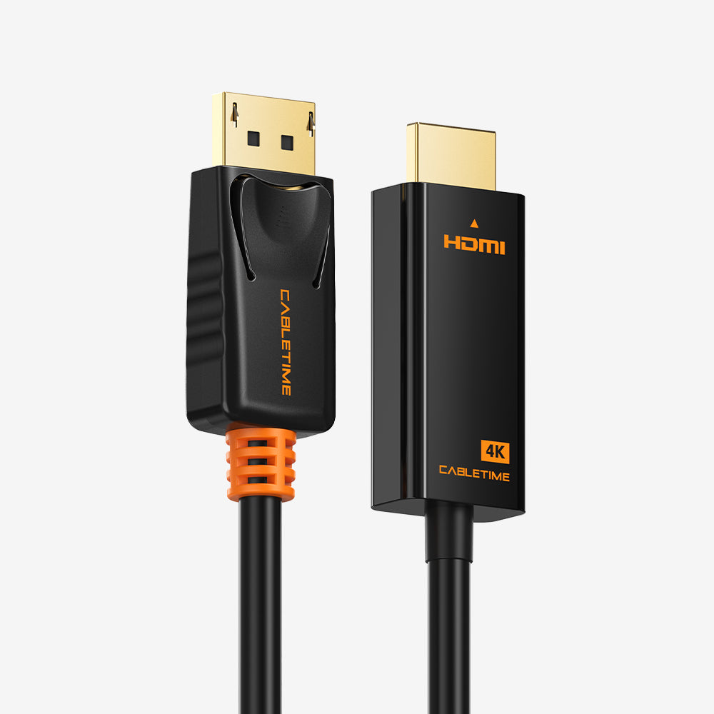 6フィート DisplayPort - HDMI オス - オス ケーブル 4K 30Hz - CABLETIME