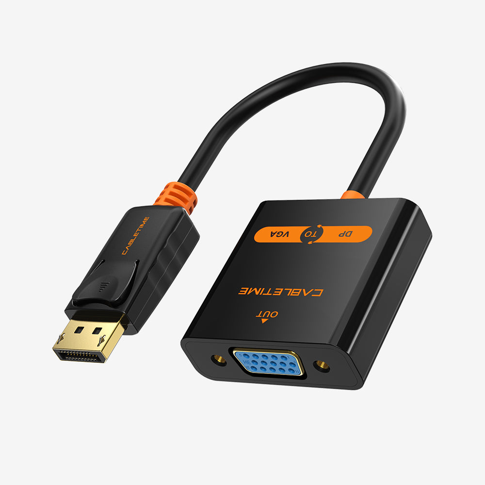 Adaptador DisplayPort DP para VGA 1080P 60Hz