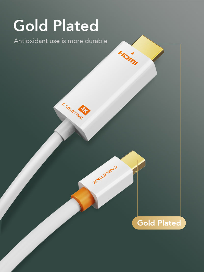 Mini DisplayPort ke HDMI Cable 4K 30Hz