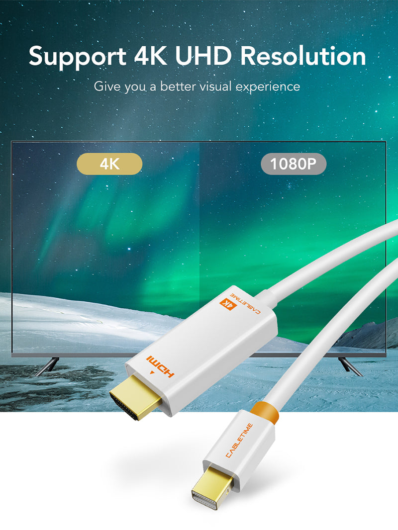 Mini DisplayPort para cabo HDMI 4K 30Hz