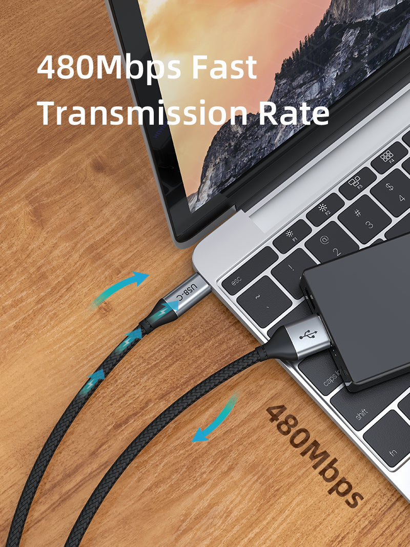 Ultimate 480Mbps High-Speed 3A USB-A to USB-C Charging Cable