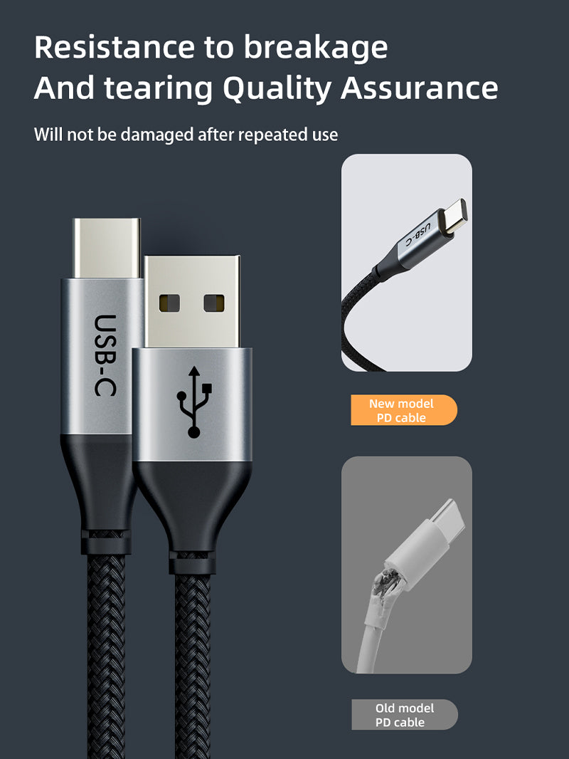Ultimate 480Mbps High-Speed 3A USB-A to USB-C Charging Cable