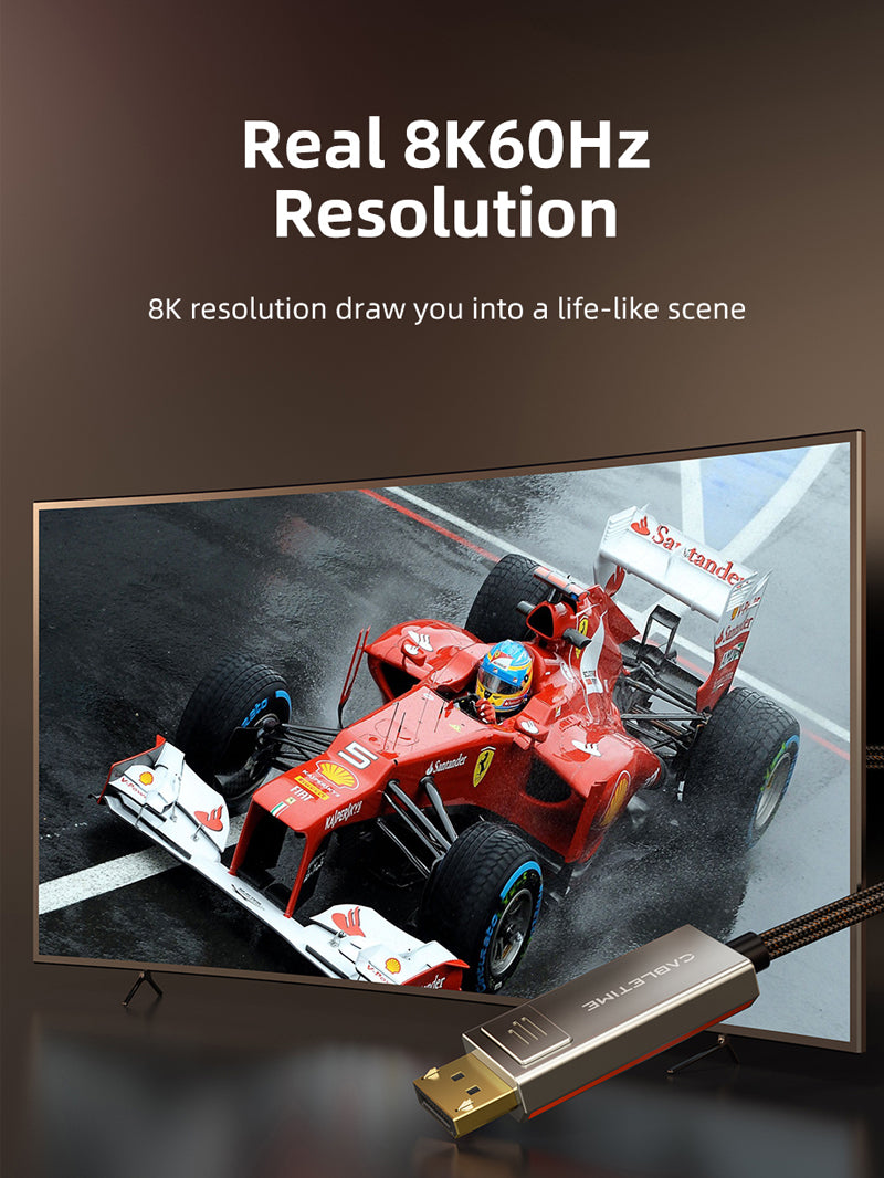 6.6ft 8K 60Hz Bidirectional USB Type-C to DisplayPort Cable 4K 144Hz for MacBook Pro