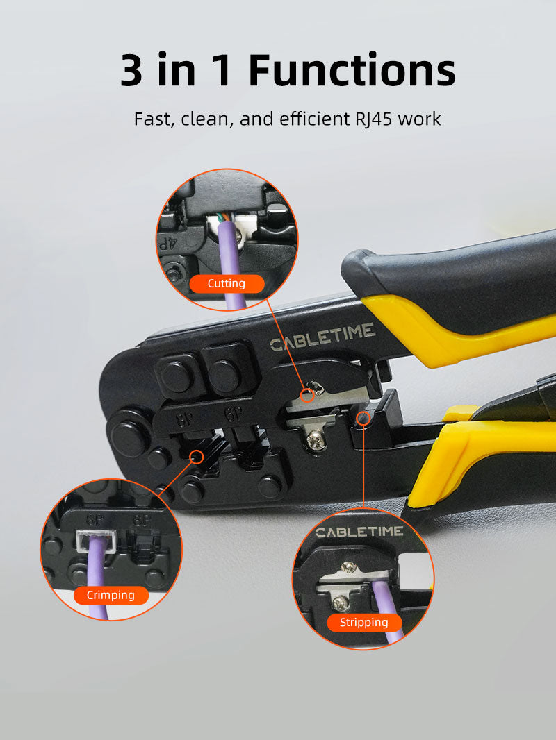 RJ45 CAT 5 CAT 6 케이블 크림 핑 도구