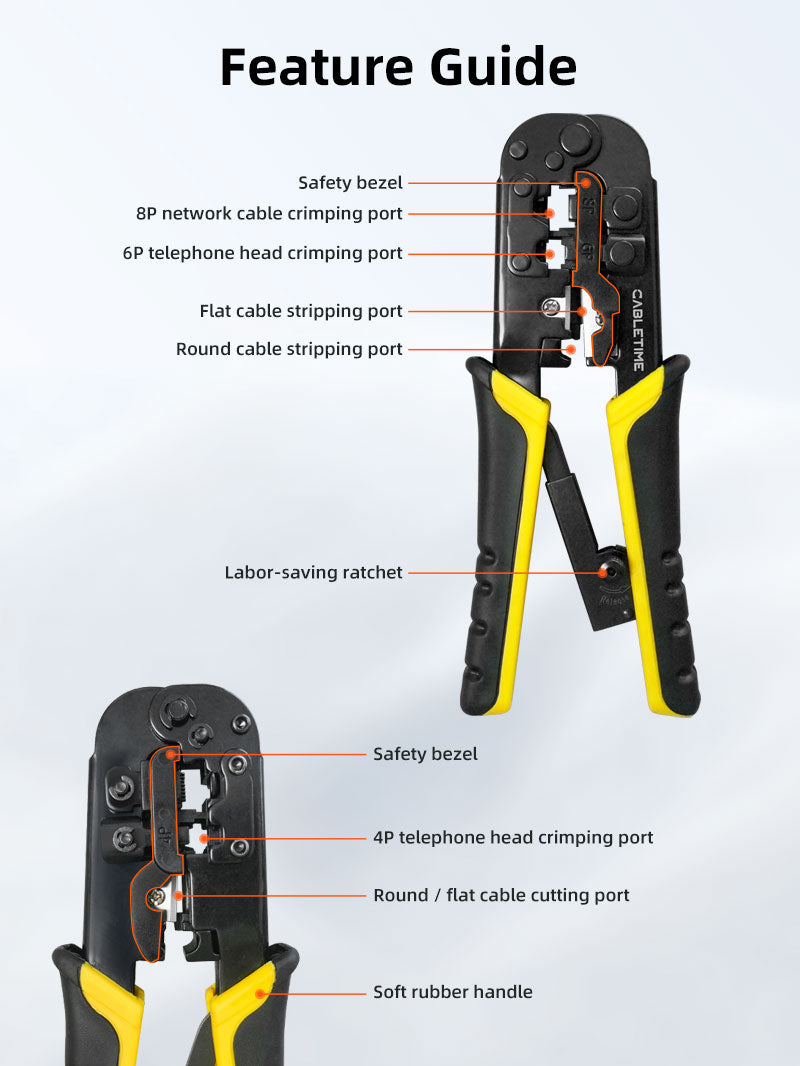 RJ45 CAT 5 CAT 6 케이블 크림 핑 도구