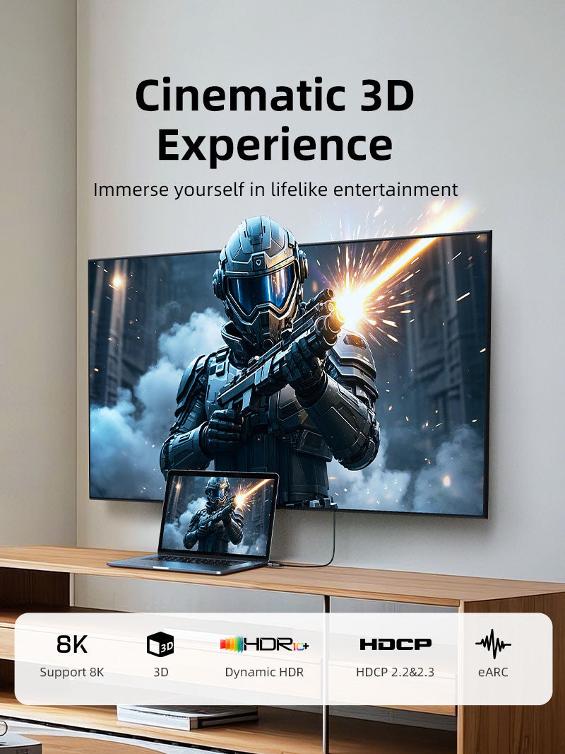 ثنائي الاتجاه 8K ميني HDMI ذكر إلى محول أنثى HDMI