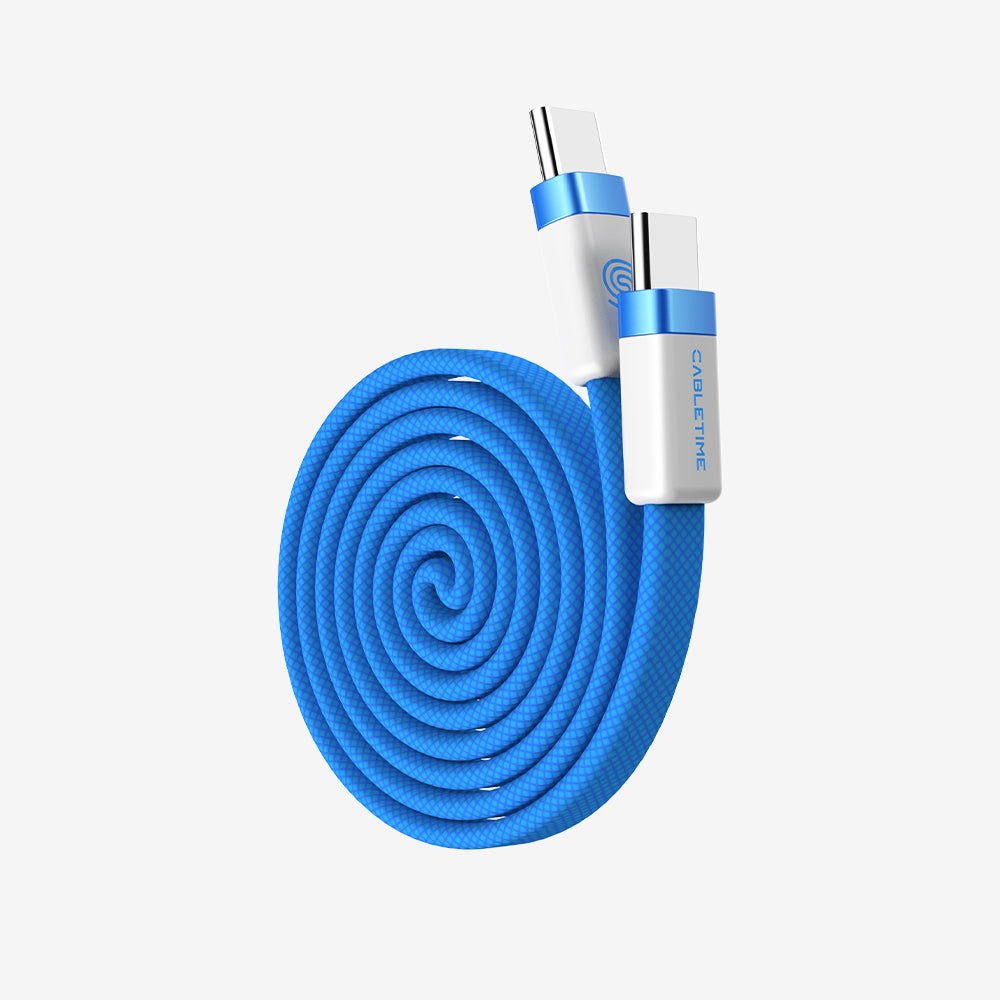 100 W magnetisches USB-C-Flachkabel 1 m zum Aufladen für iPhone 15/16/17 MacBook iPad Android Phone