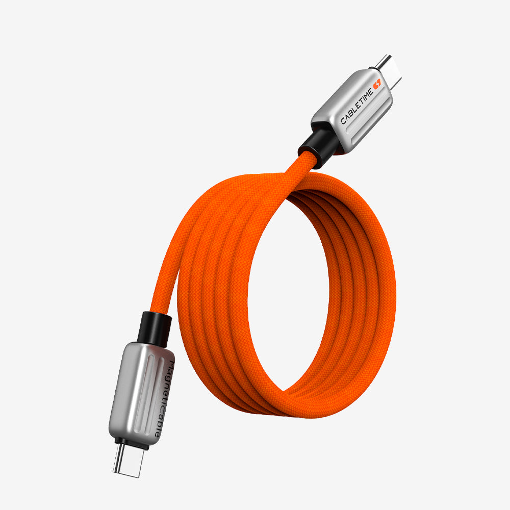 オレンジ スマートフォン本体 USB-C 高速240W USB-Cチャージケーブル2M for iPhone 15 Pro Max -Cabletime