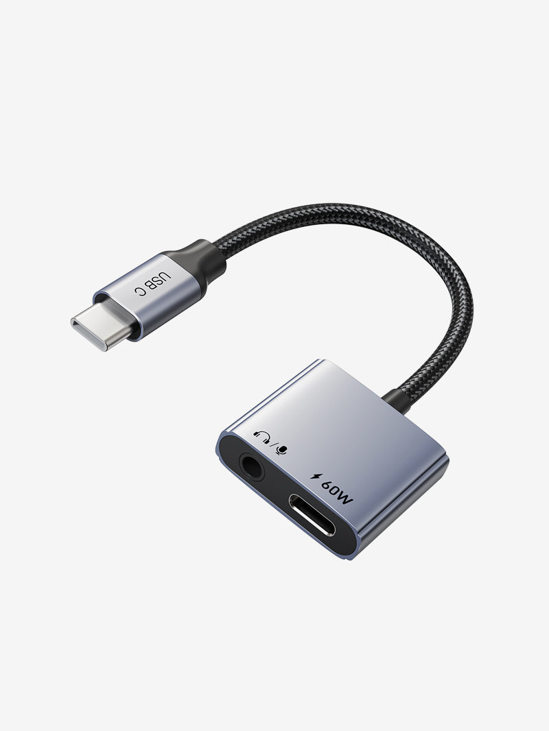 USB C to 3.5mm Headphone and Charger Adapter