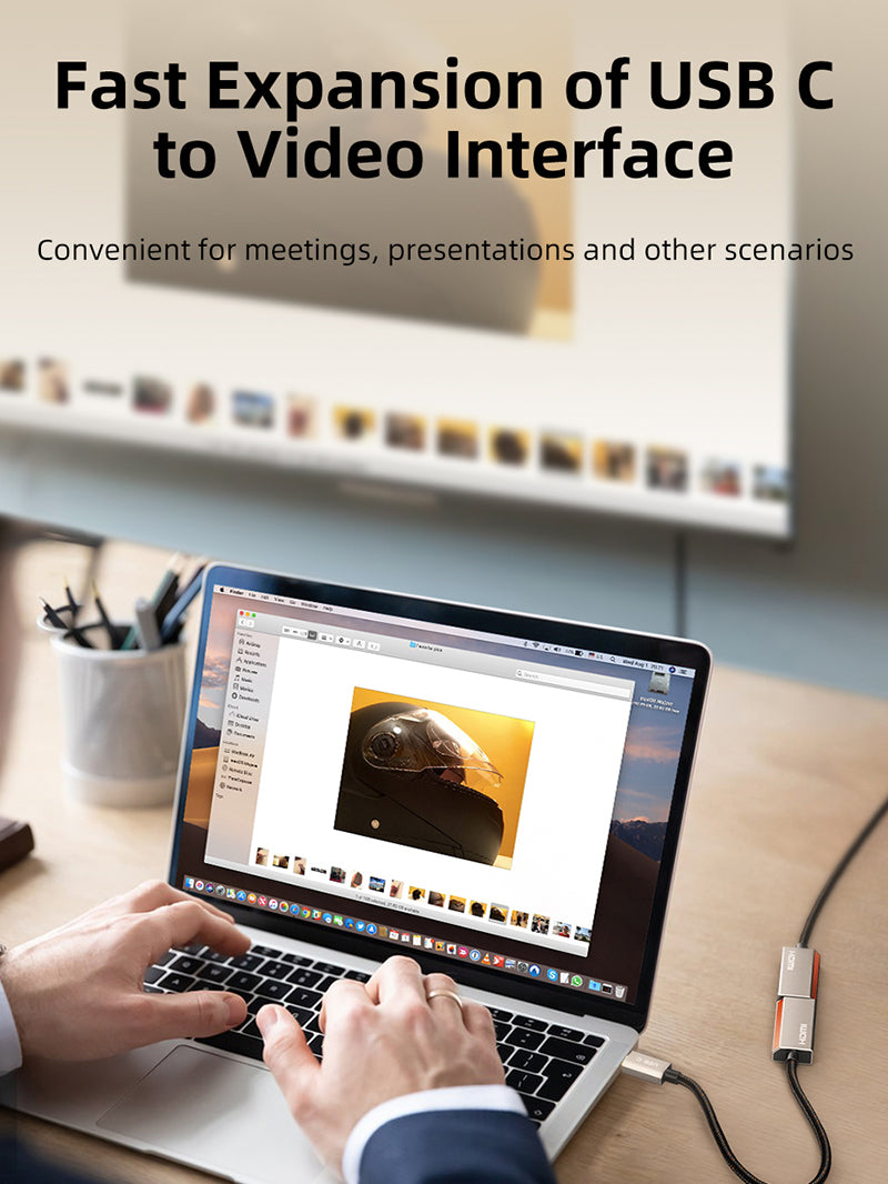 usb-c to dp adapter for meetings, presentations