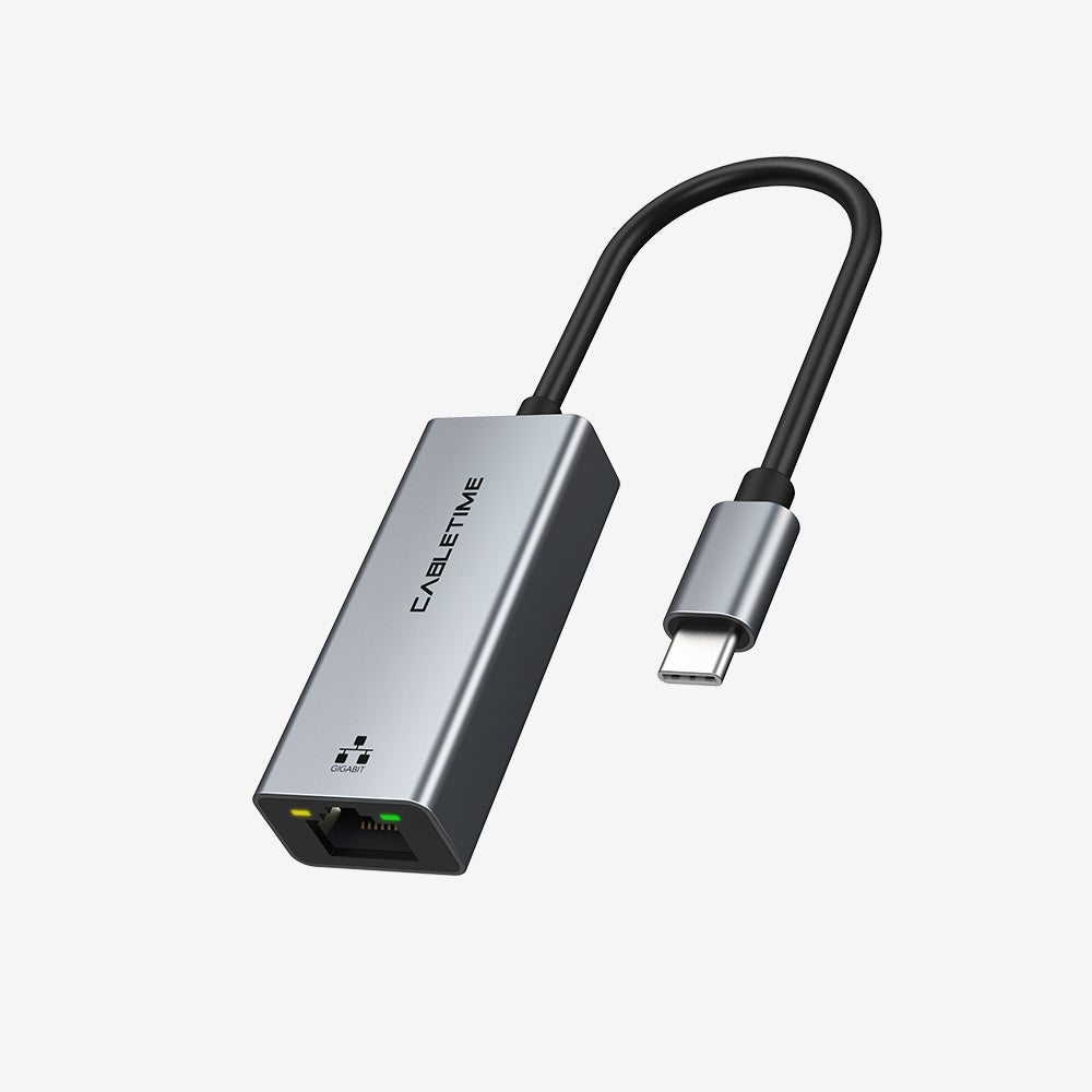 Adattatore Ethernet da USB a RJ45 1GBPS Thunderbolt 4/3 Compatibile a RJ45 Network per MacBook Pro/Air, iPhone 16 Pro/Max, iPad, XPS