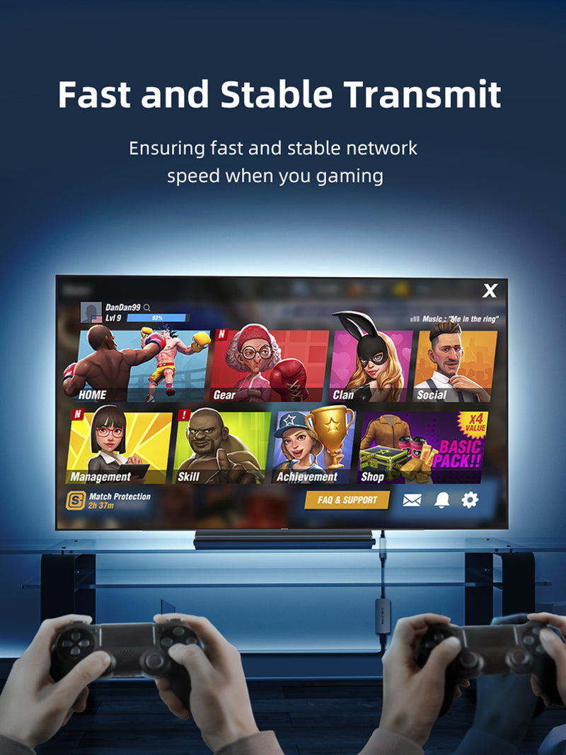 USB 3.1 Type C to 2.5G Rj45 Ethernet Lan Adapter for MacBook Pro/Air, iPad Pro,Dell XPS, Surface Laptop, Mac