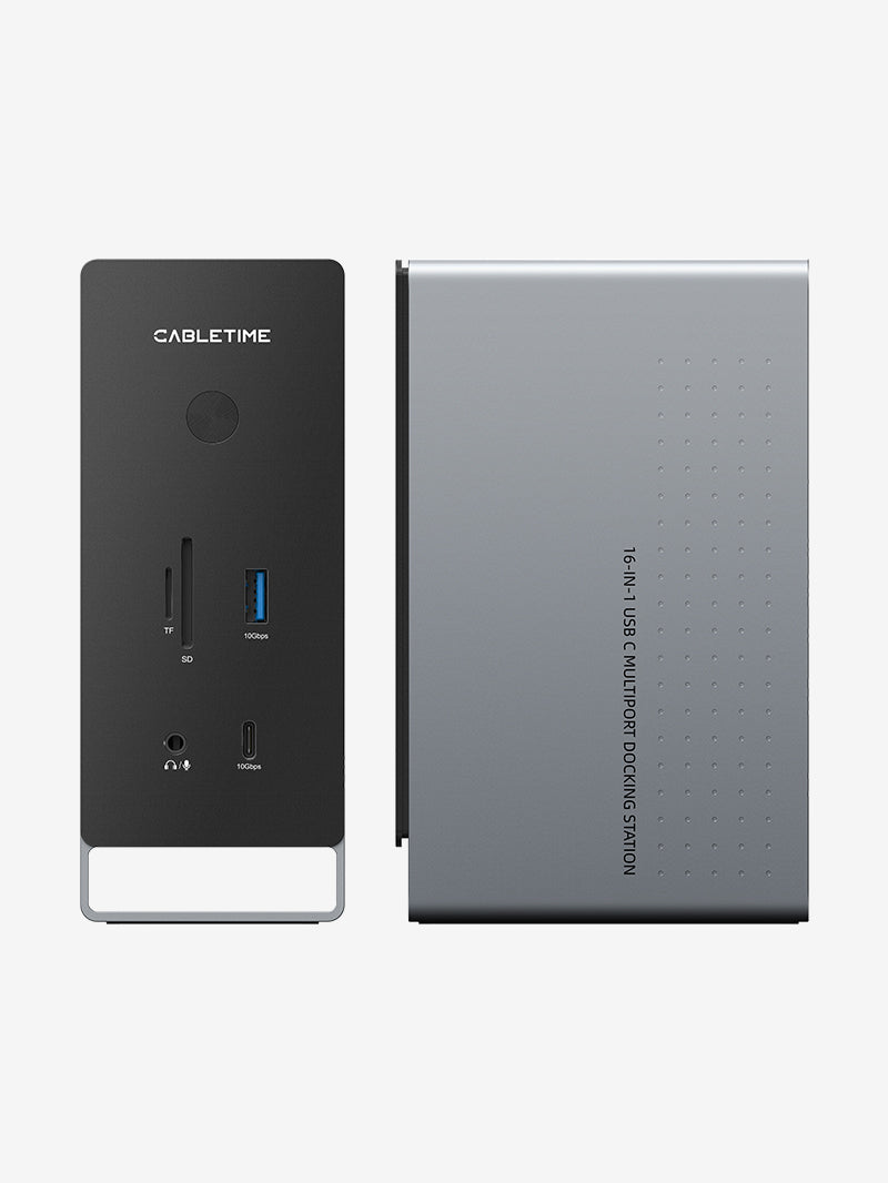 Tre Monitor 16-i-1 USB Type C-dockingstation med SSD-indkapsling