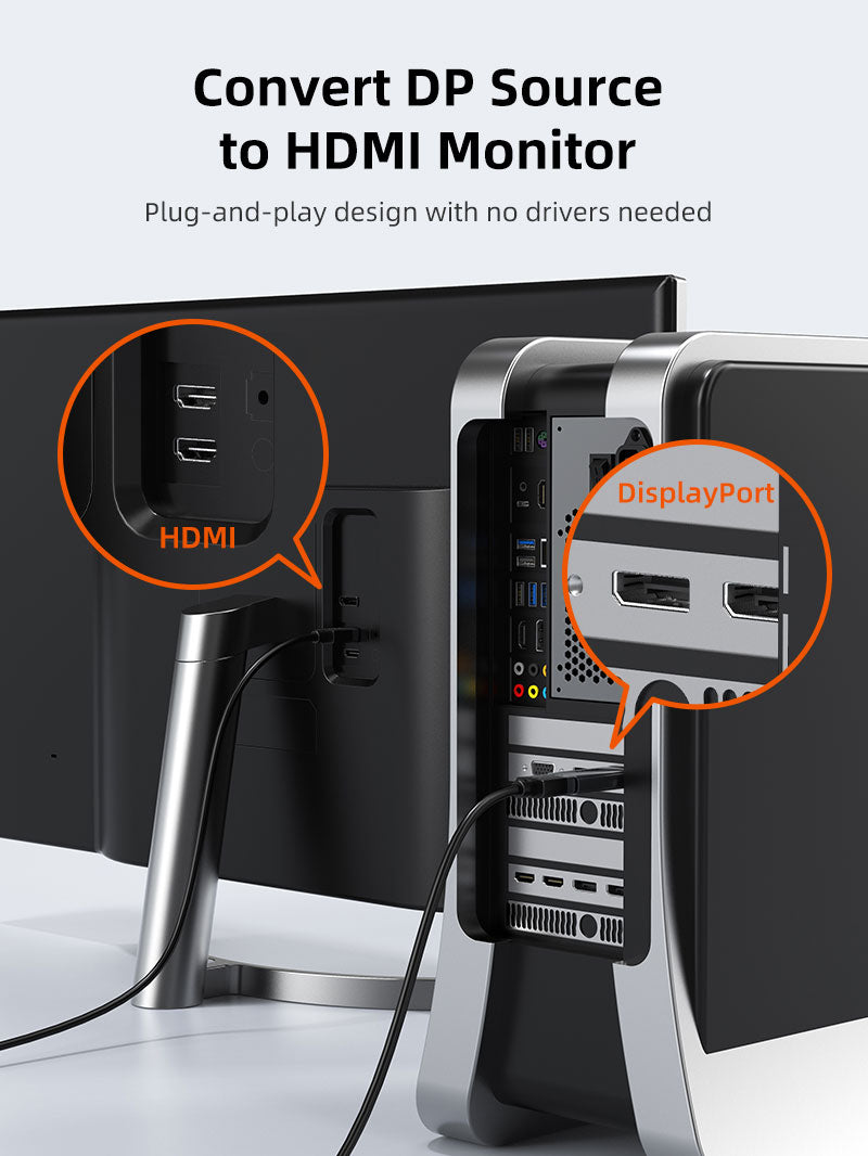 4K Displayport DP Mand til HDMI kvindelig adapter