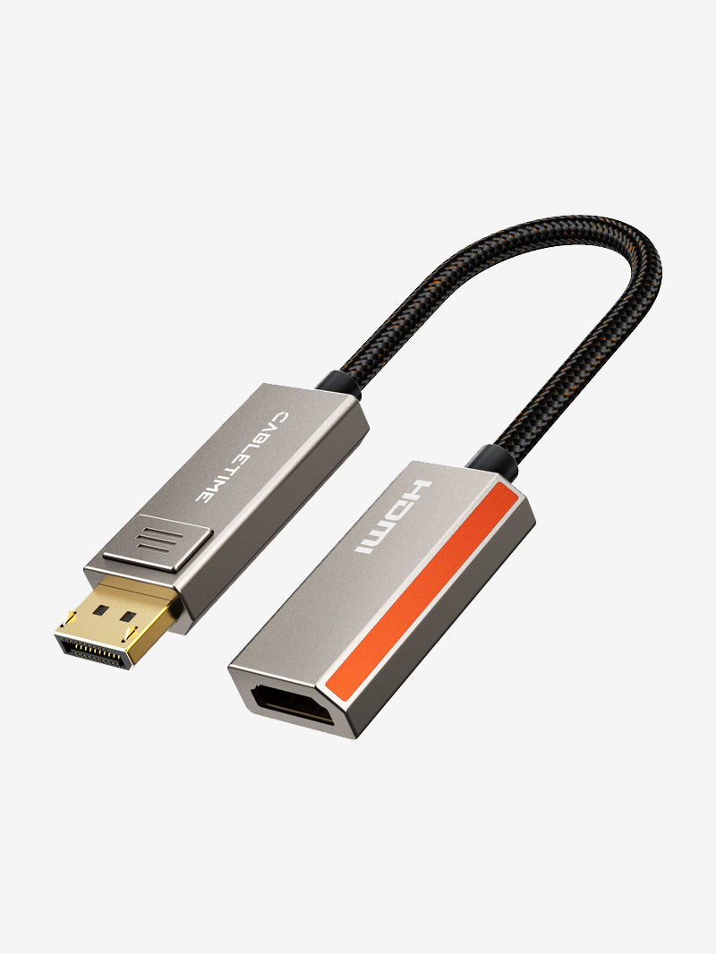 DisplayPort 1.4 to HDMI 2.1 Adapter 8K 60Hz 4K 144Hz