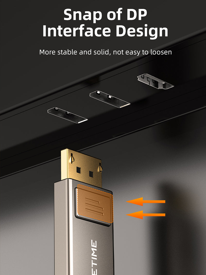 DisplayPort 1.4 to HDMI 2.1 Adapter 8K 60Hz 4K 144Hz