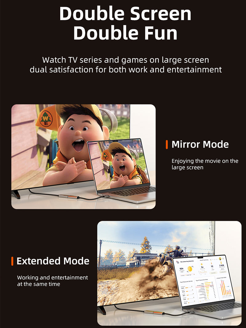 DisplayPort 1.4 to HDMI 2.1 Adapter 8K 60Hz 4K 144Hz