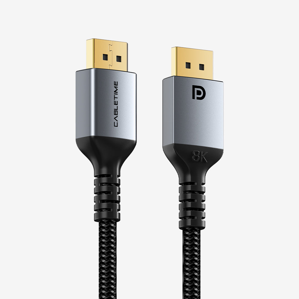 10Ft DisplayPort To DisplayPort Cable DP1.4 With 8K 60Hz - CABLETIME