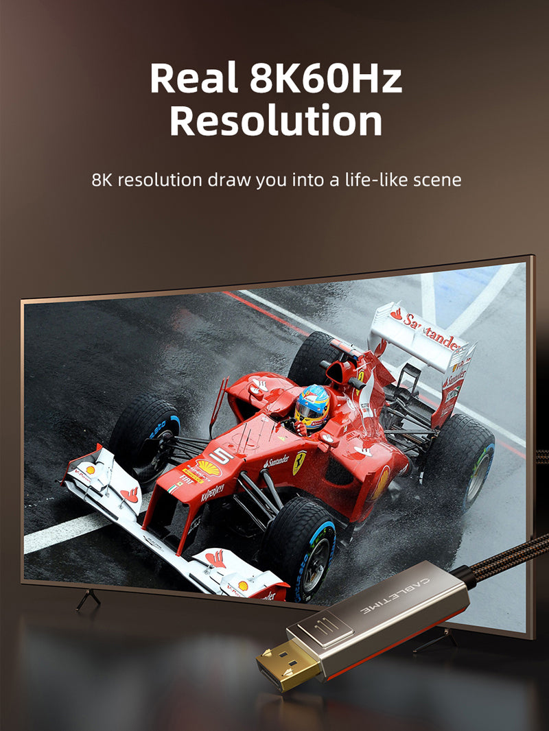 8K 60Hz DisplayPort 1.4 Cable 4K 144Hz 10ft for Computer PS4