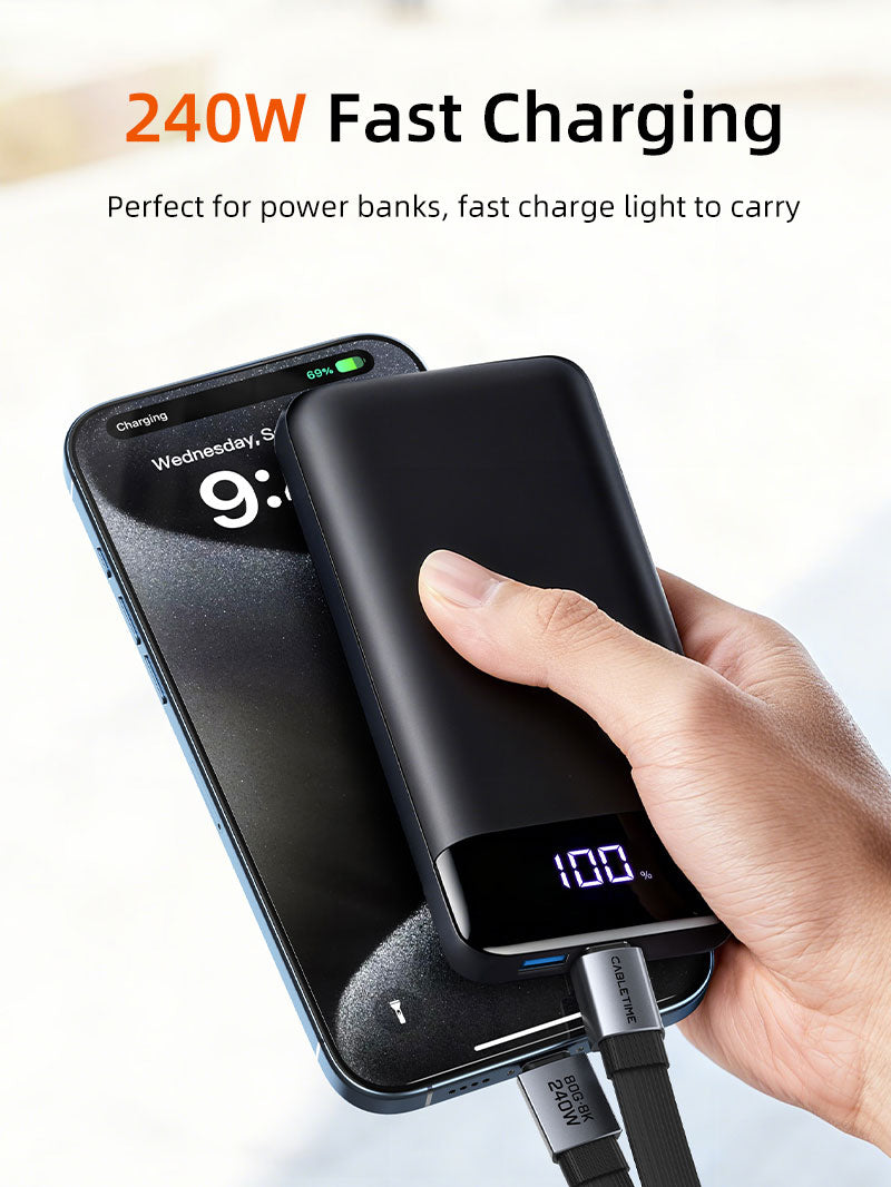 Portable USB4 V2.0 Keychain Cable - 80Gbps, 240W Fast Charging, 8K60Hz